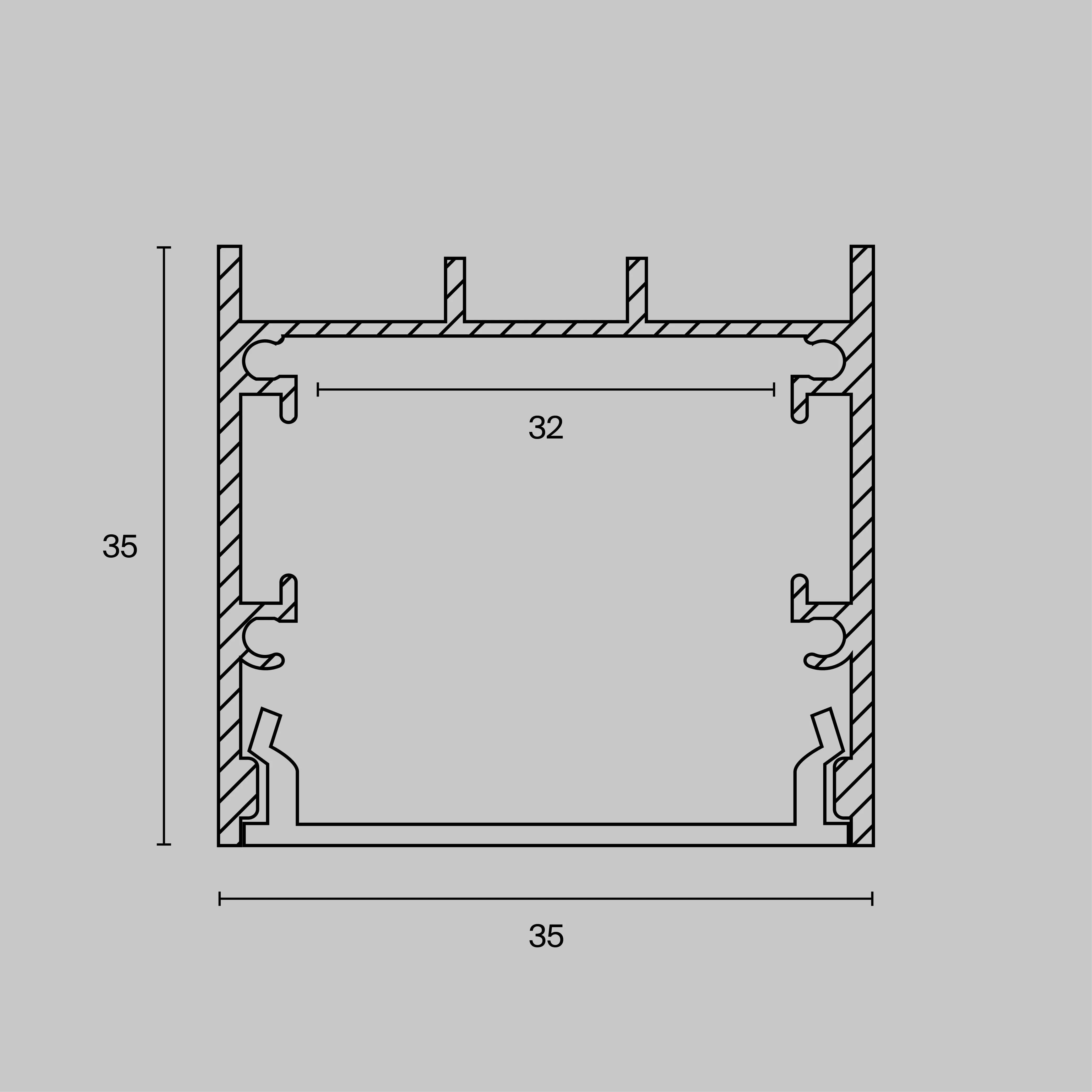 картинка Профиль Led Strip ALM-3535B-S-2M
