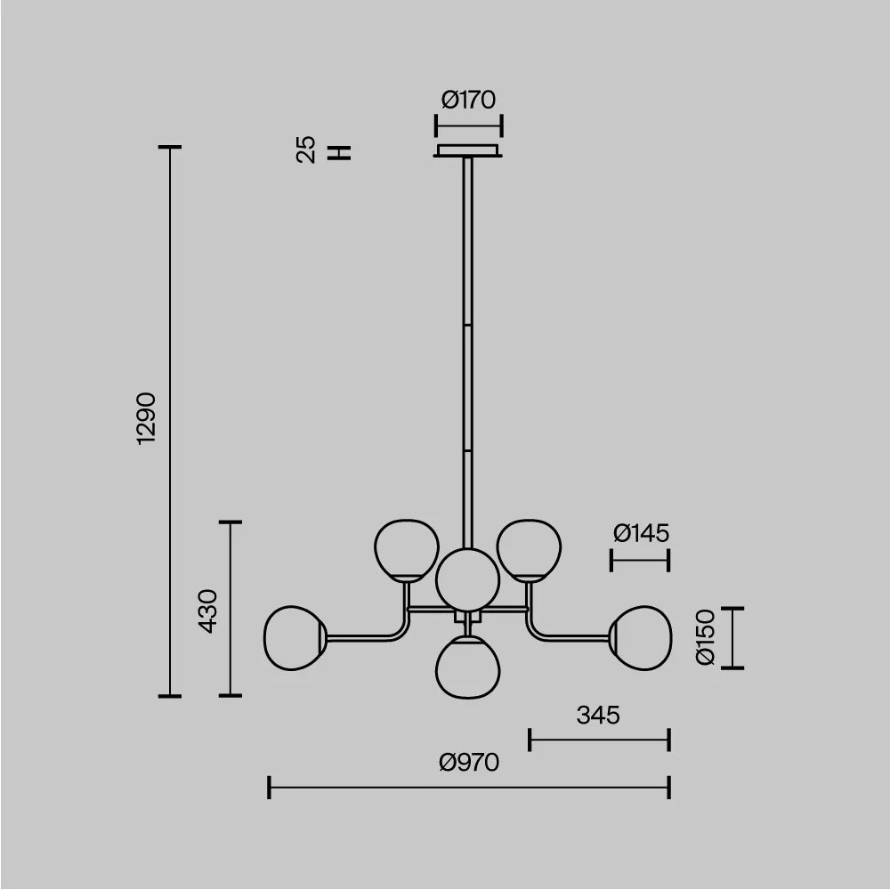 картинка Подвесной светильник Maytoni MOD221-PL-08-N
