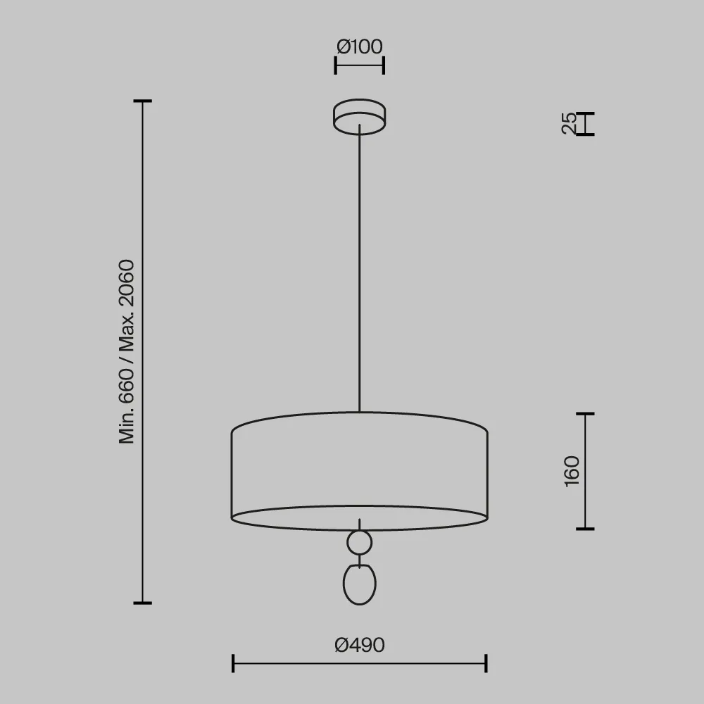 картинка Подвесной светильник Maytoni MOD437PL-05B