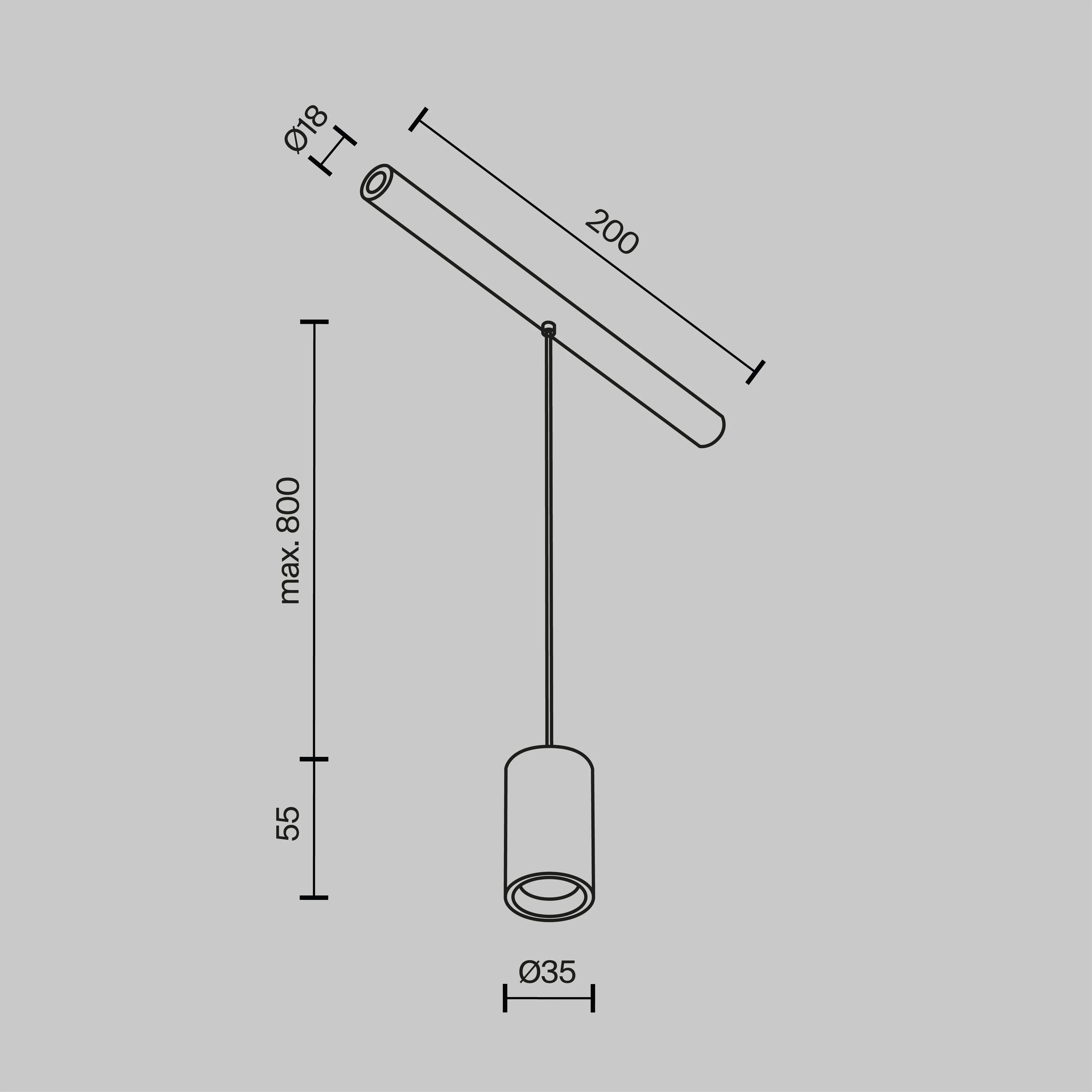 картинка Светильник Technical C105PL-3W3-6K-BS