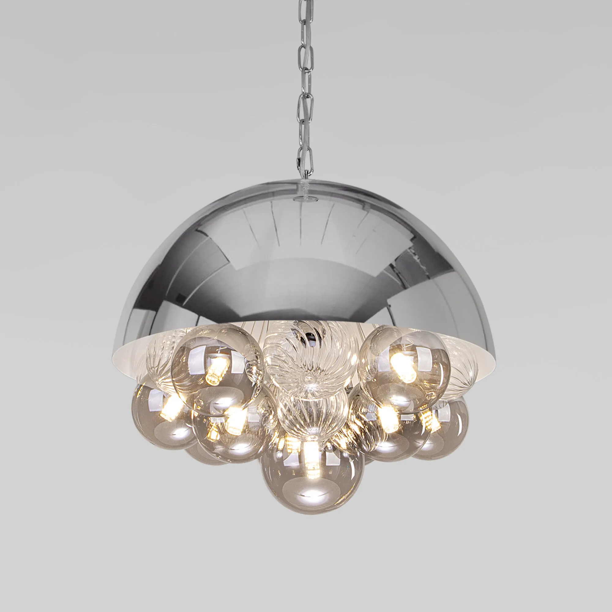 картинка Подвесной светильник со стеклянными плафонами 30178 хром