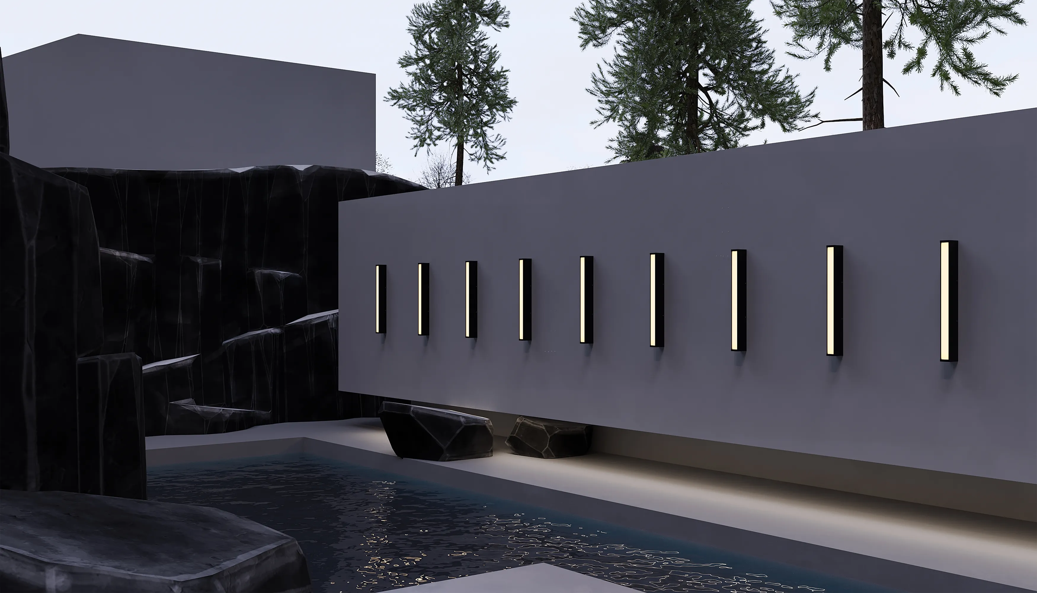 картинка Настенный светильник (бра) Outdoor O571WL-L20B3K