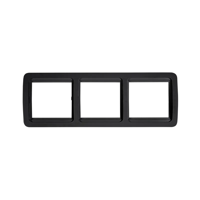 картинка Рамка тройная горизонтальная CLASSICO черная 2303HB IN HOME
