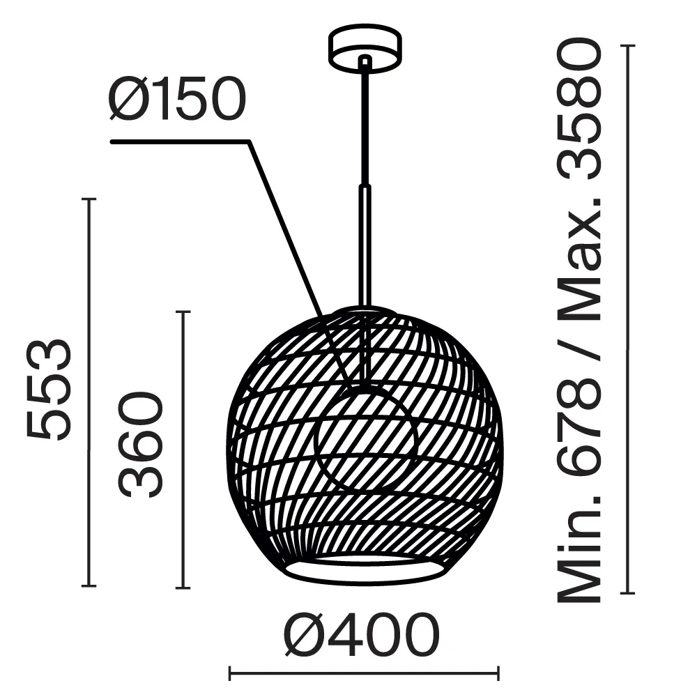 картинка Подвесной светильник Maytoni MOD204PL-01B