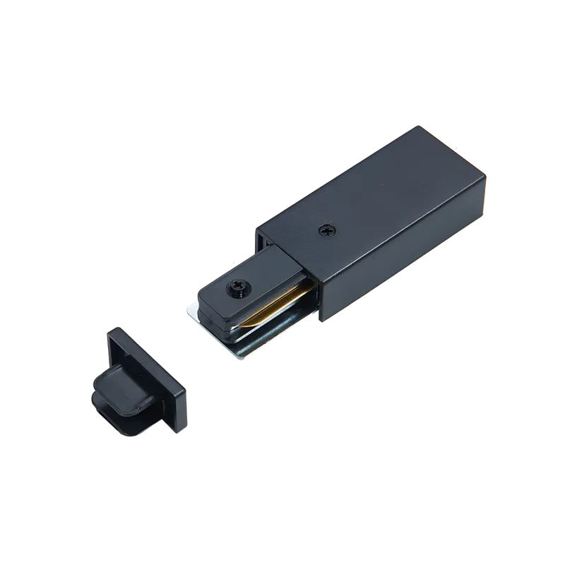 картинка Ввод питания с заглушкой PRB-BL для шинопровода RB черный IN HOME