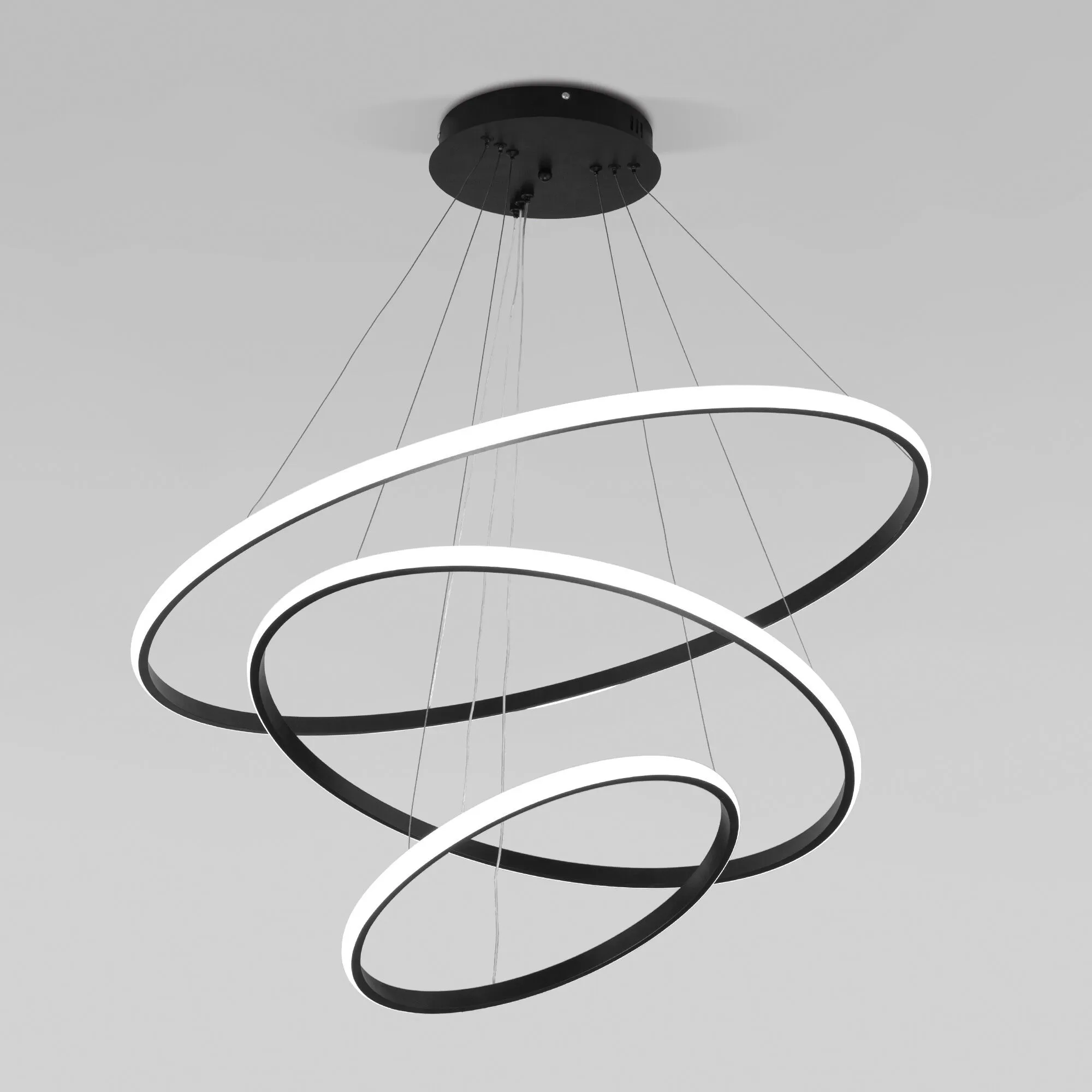 картинка Подвесной светодиодный светильник с пультом управления 90264/3 черный