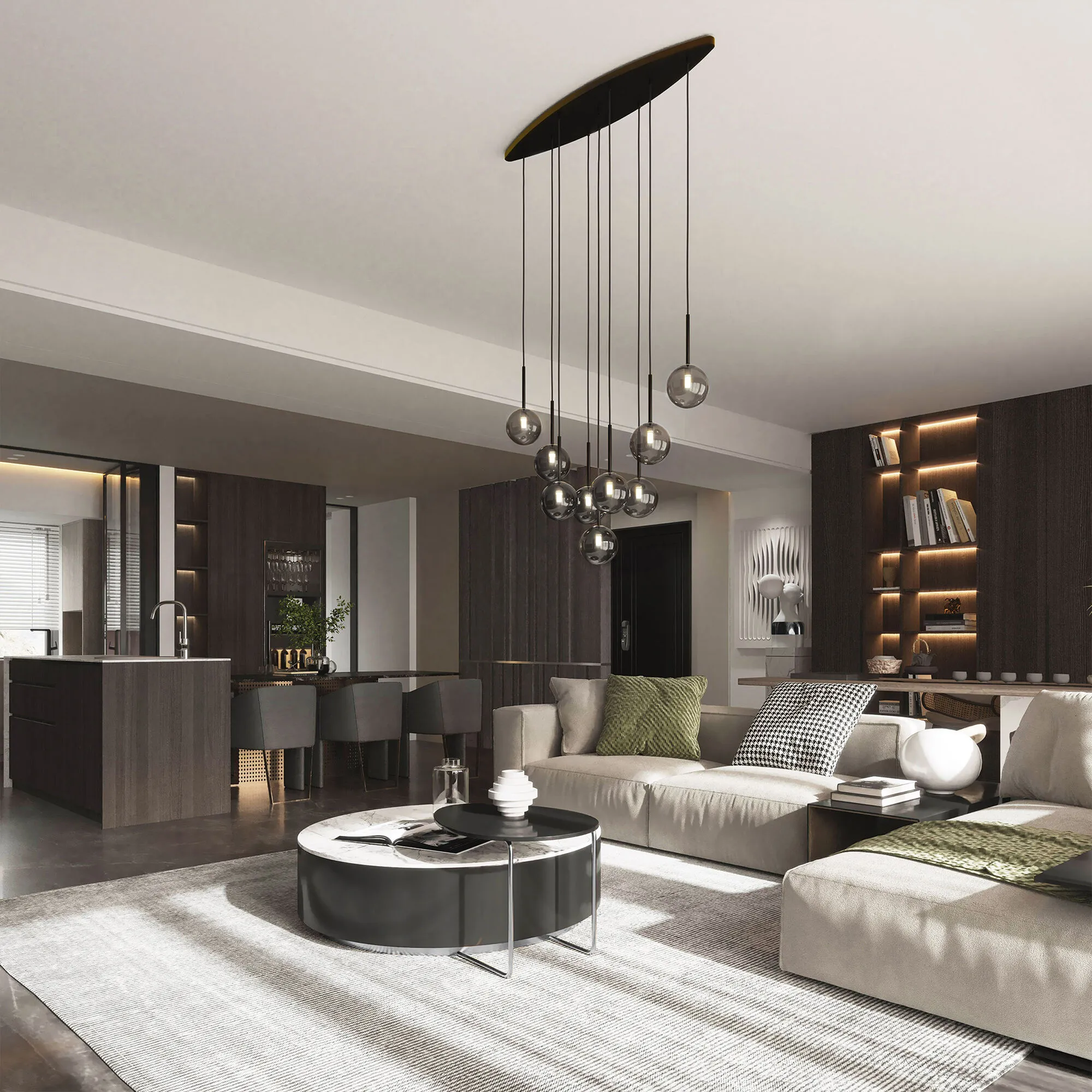 картинка Подвесной светильник со стеклянными плафонами 6148 Estera