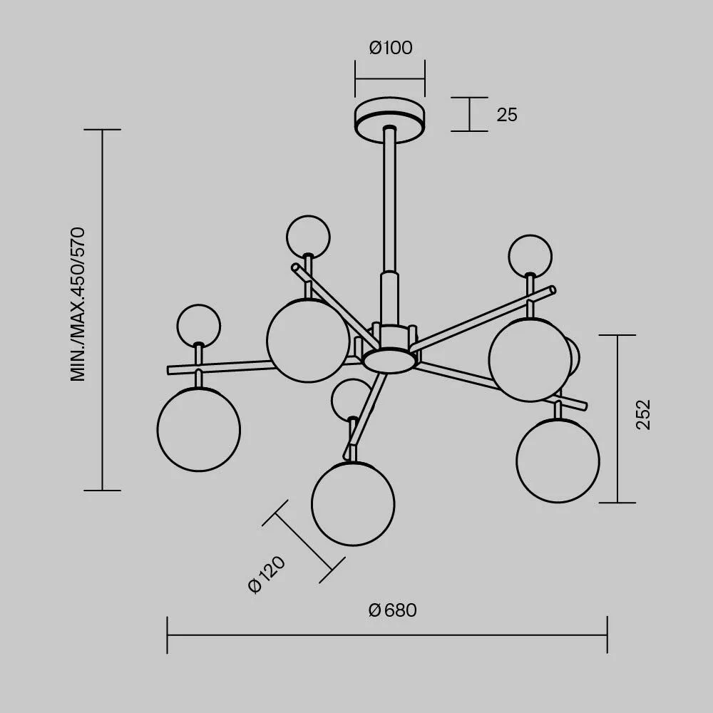 картинка Подвесной светильник Maytoni MOD436PL-05BS