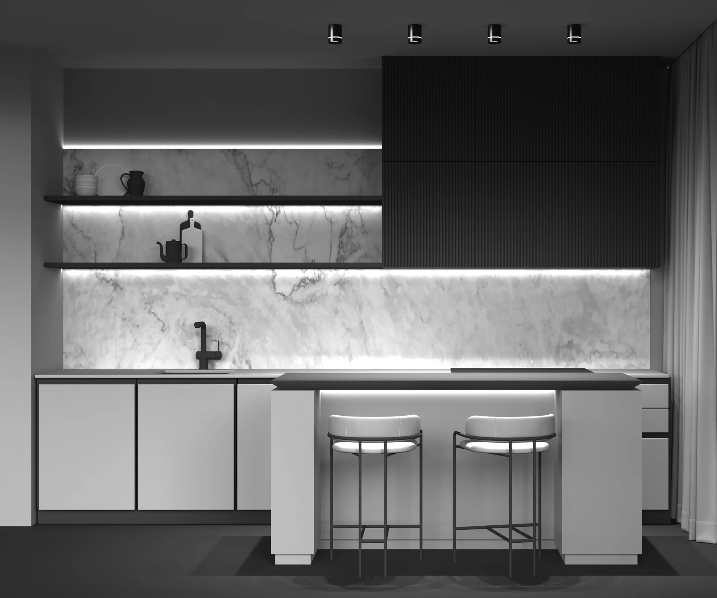 картинка Потолочный светильник Technical C085CL-9W4K-B