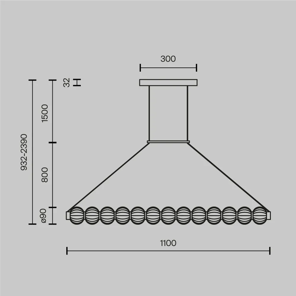 картинка Подвесной светильник Maytoni MOD555PL-L18G3K