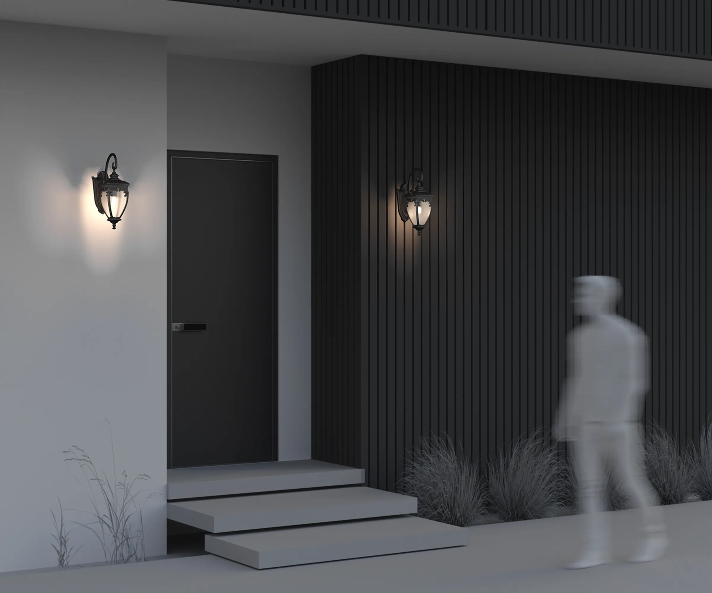 картинка Настенный светильник (бра) Outdoor O414WL-01BZ