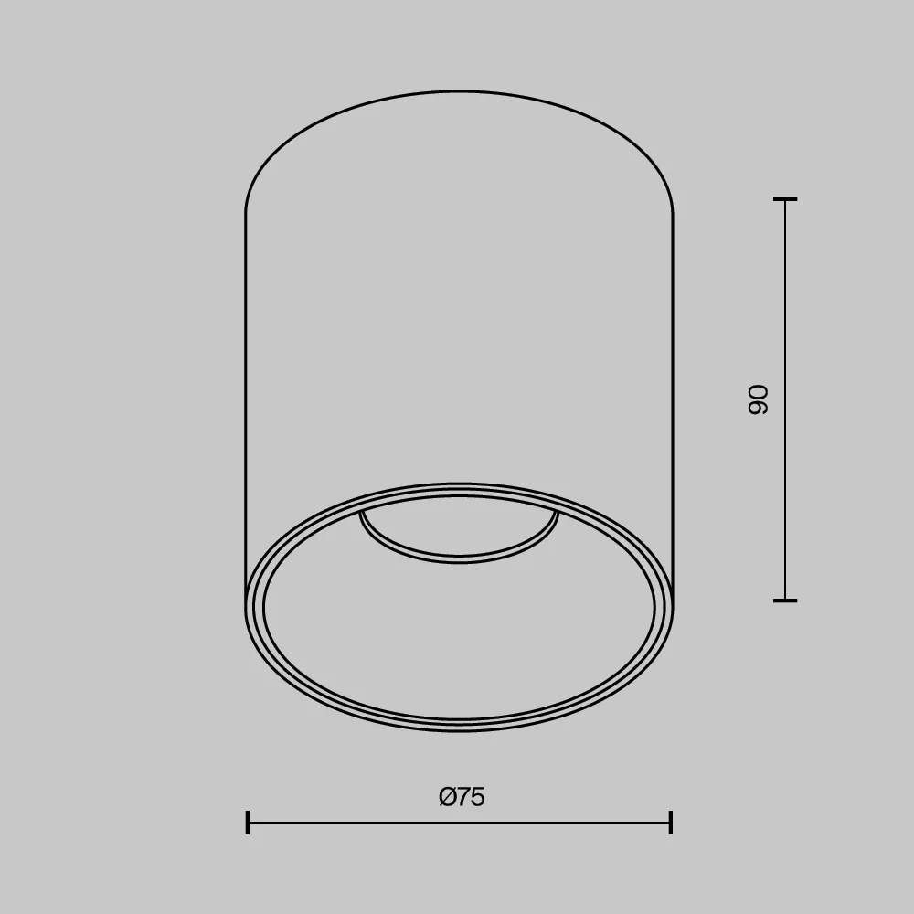 картинка Потолочный светильник Technical C064CL-12W4K-RD-WB