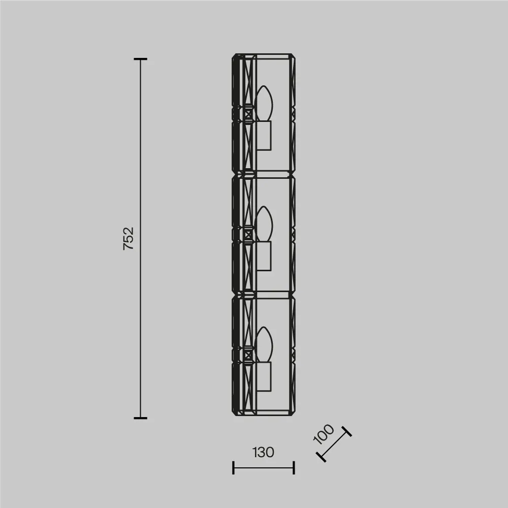картинка Настенный светильник (бра) Maytoni MOD094WL-03CH
