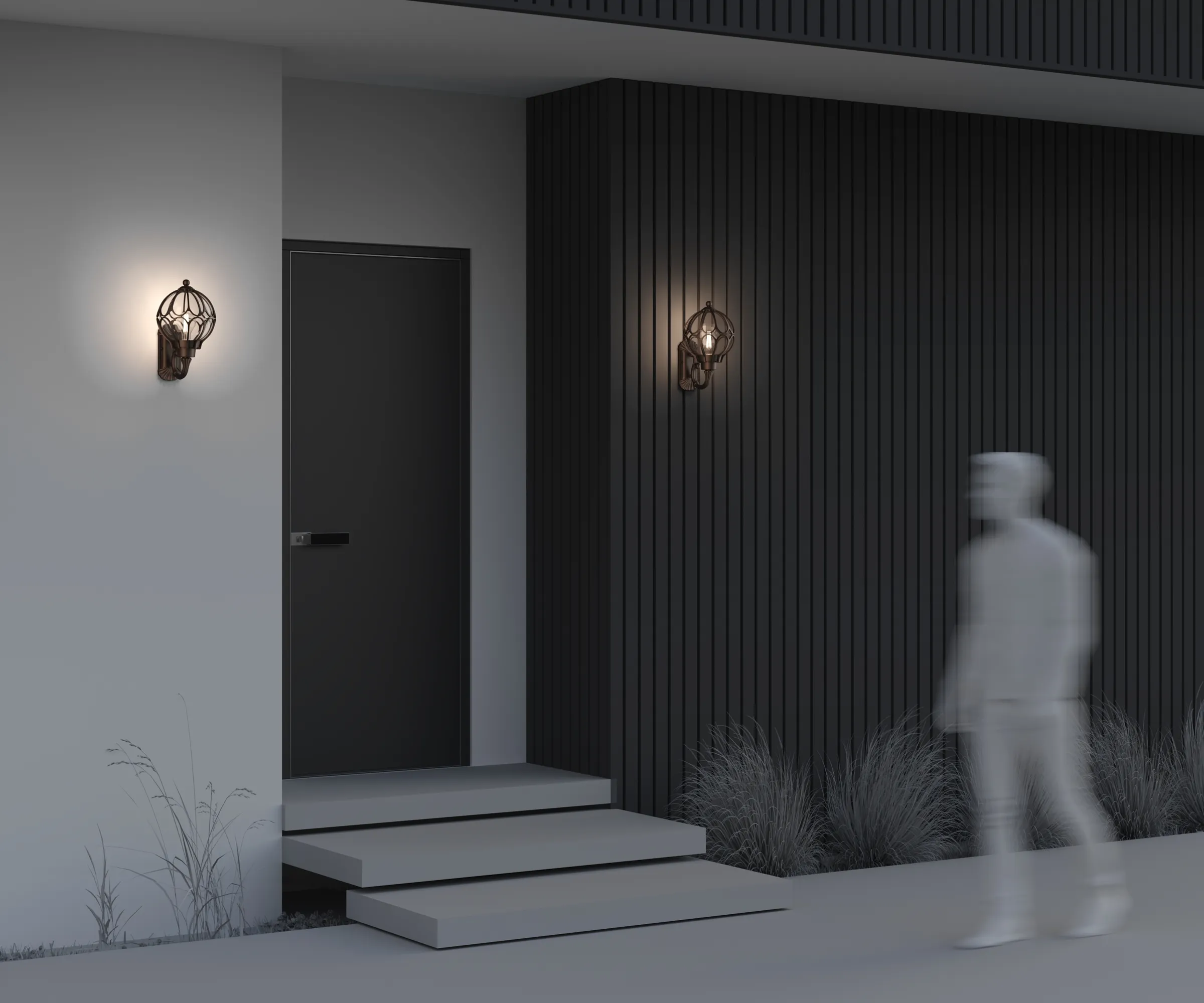 картинка Настенный светильник (бра) Outdoor O024WL-01G