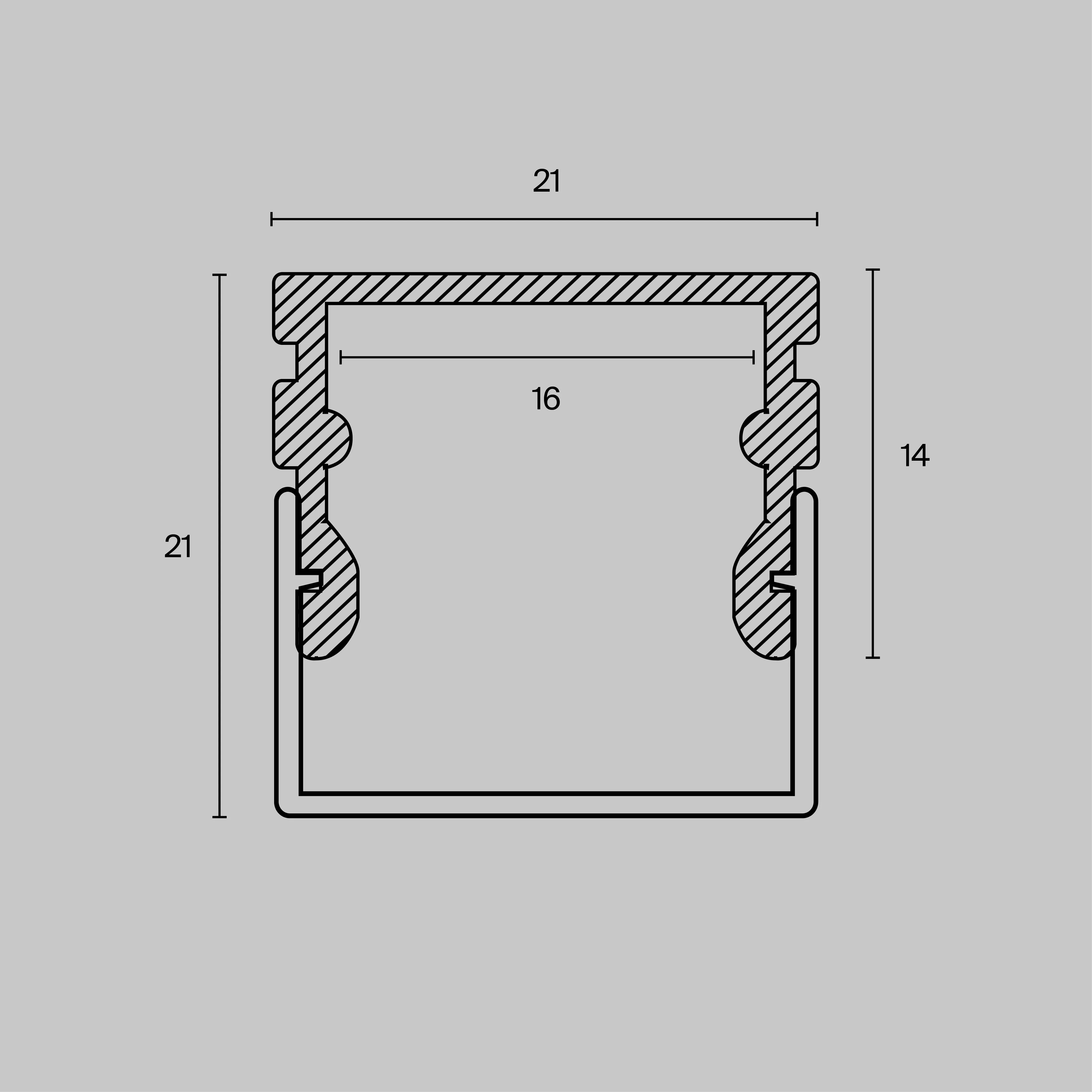 картинка Профиль Led Strip ALM007S-2M