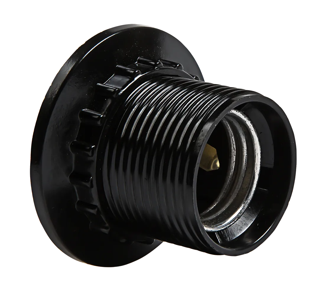 картинка Патрон Е27 Н12РП-01 Е27 карболитовый с прижимным кольцом IN HOME