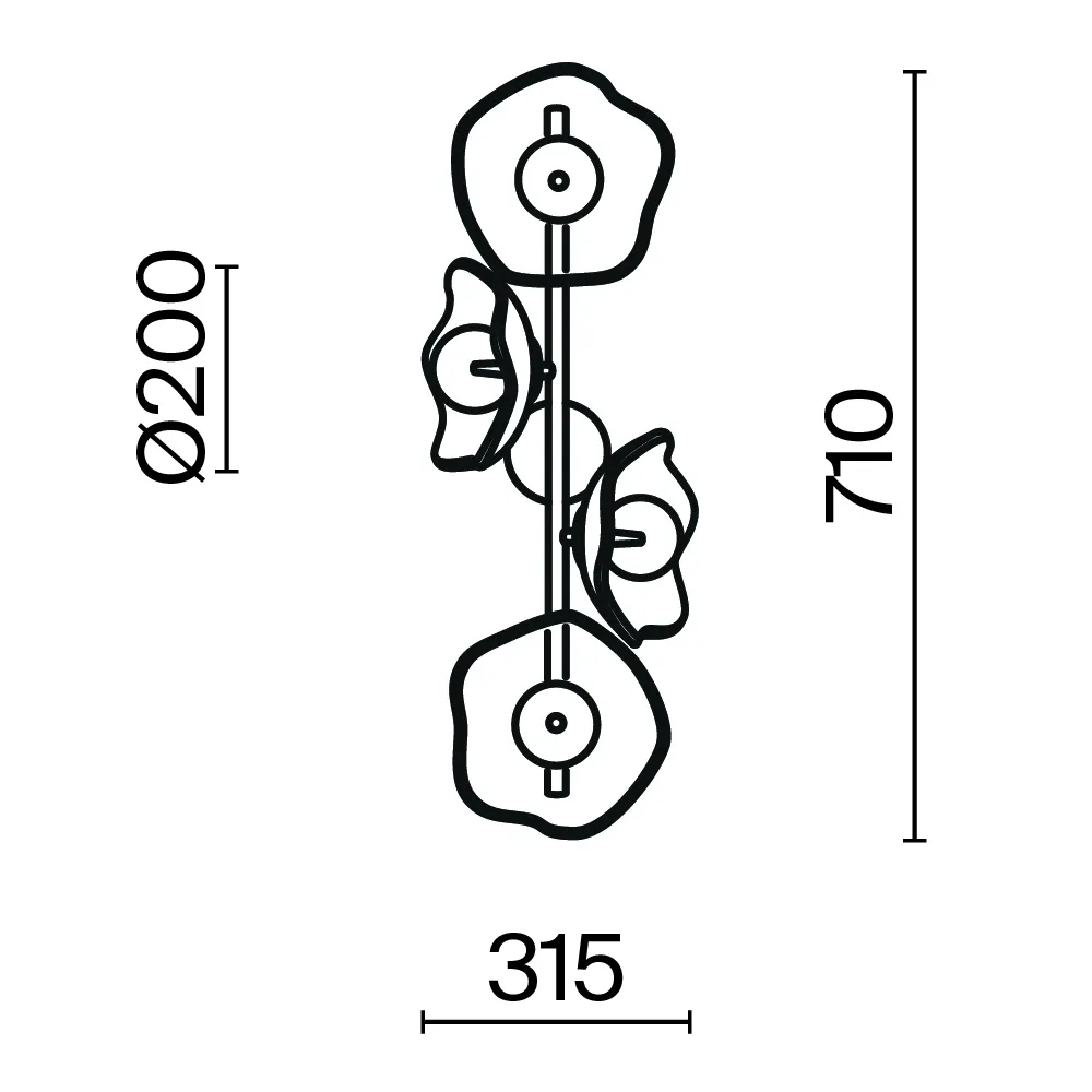 картинка Настенный светильник (бра) Maytoni MOD207WL-04BS