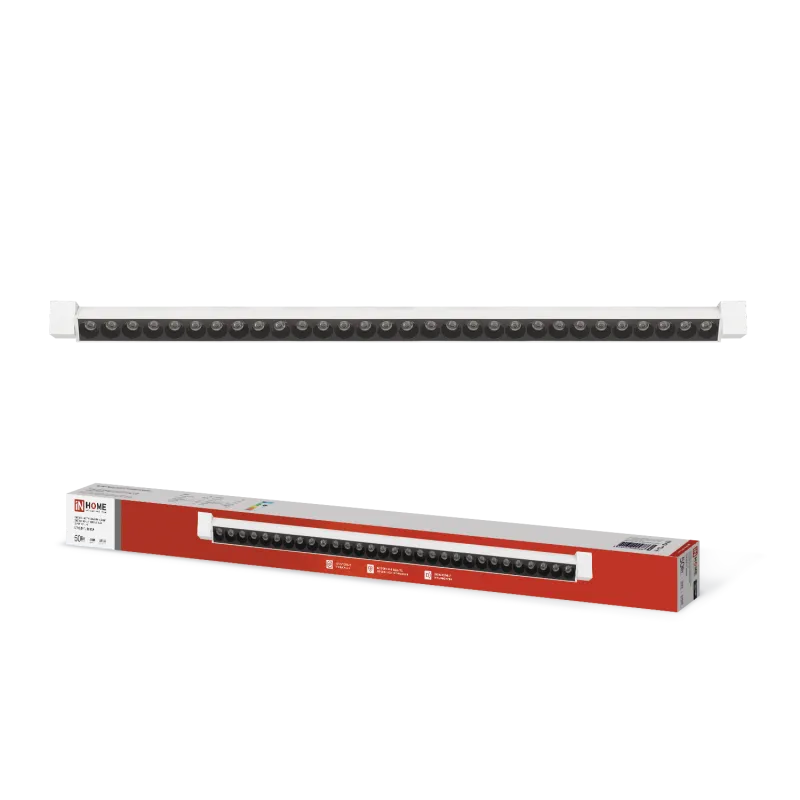 картинка Светильник трековый линейный светодиодный поворотный LTR-02R-TL 50Вт 4000К 5000Лм 870мм IP40 24 градуса белый серии TOP-LINE IN HOME