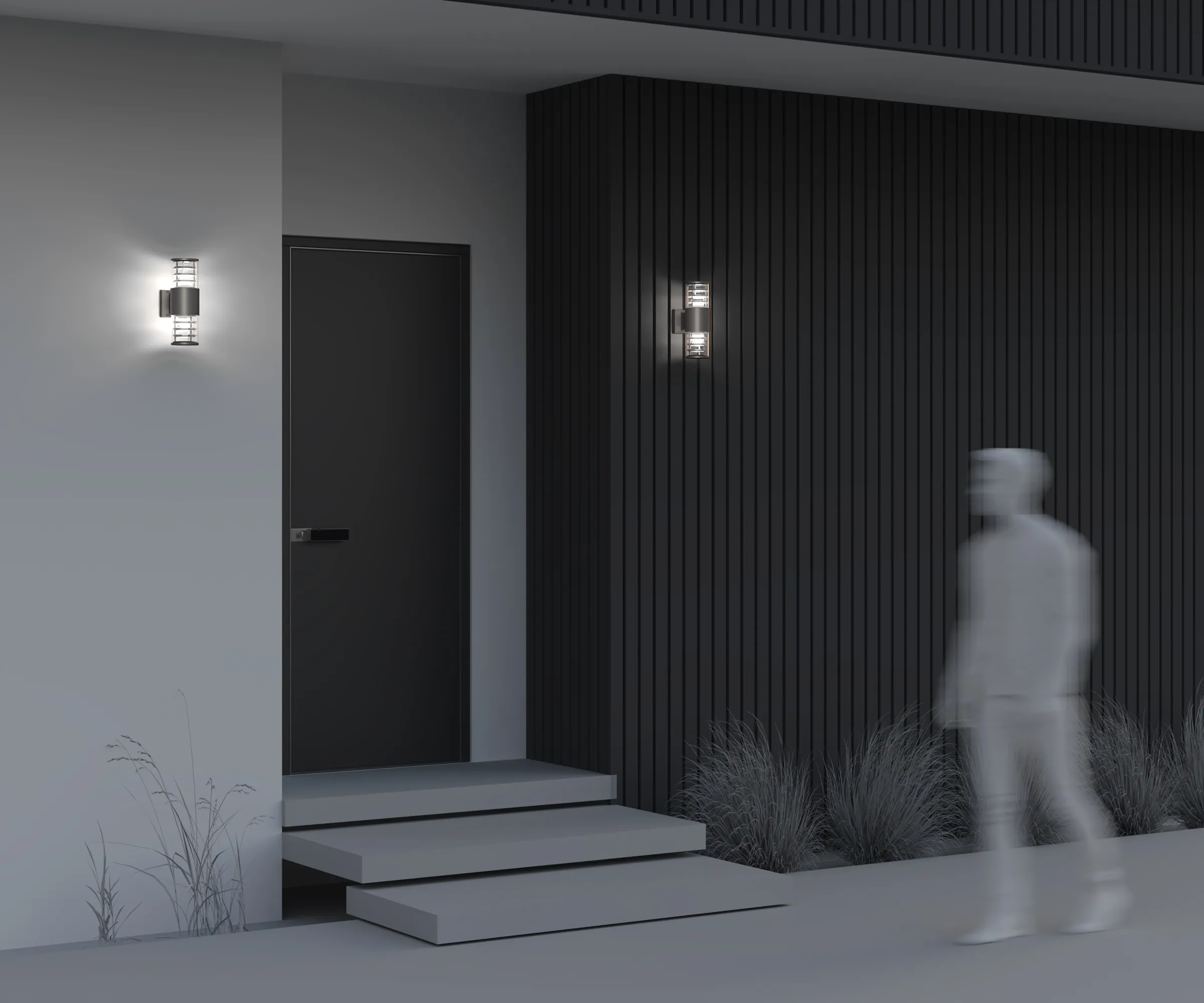 картинка Настенный светильник (бра) Outdoor O576WL-02GR