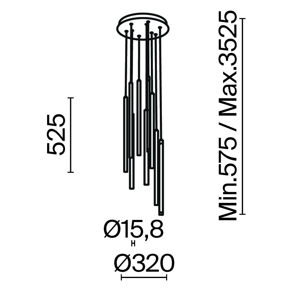 картинка Подвесной светильник Maytoni MOD236PL-L54B3K