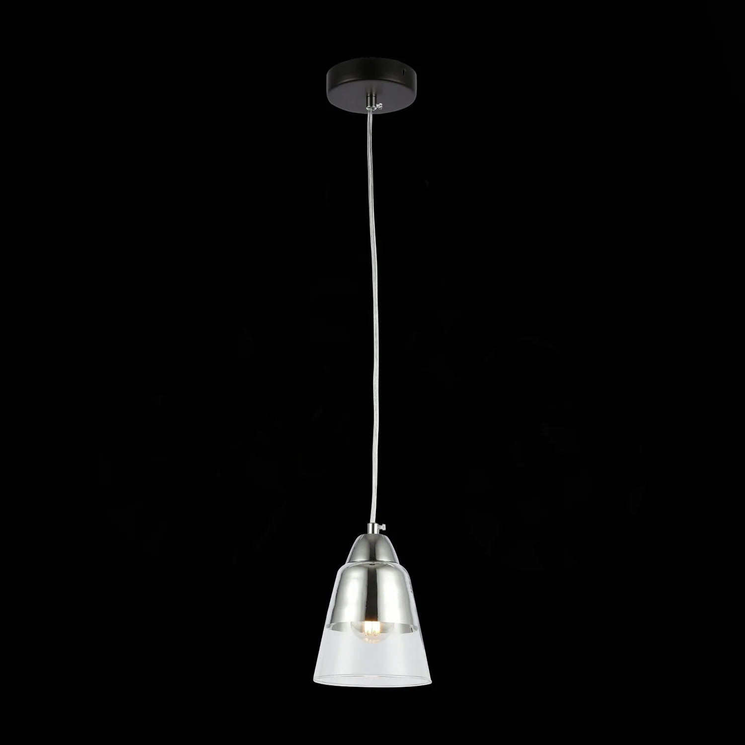картинка SLE102903-01 Подвес Черный, Хром/Прозрачный E27 1*40W