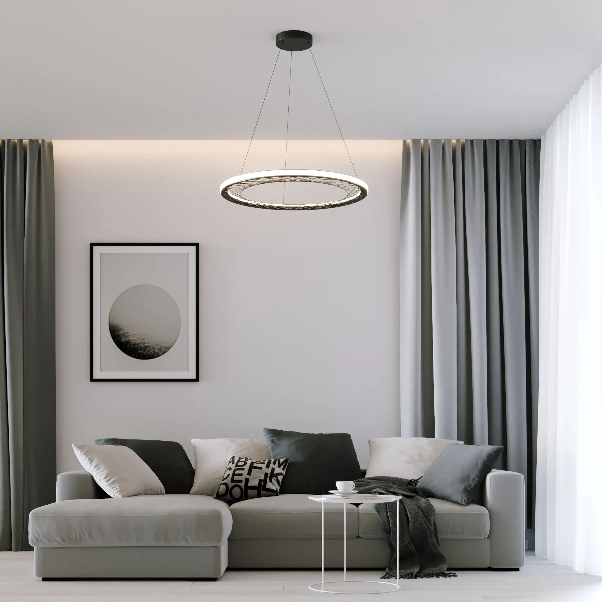 картинка Подвесной светодиодный светильник 40025/1 LED серый