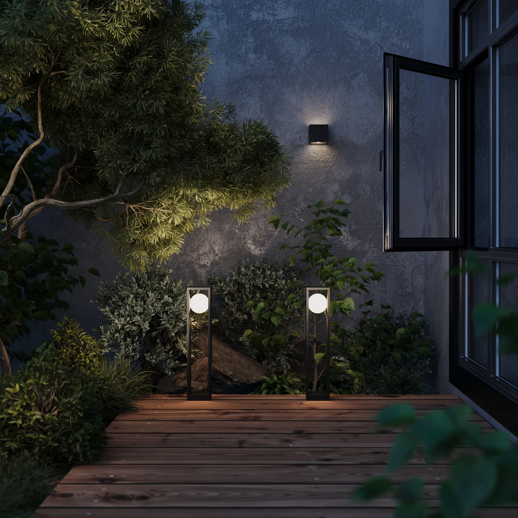 картинка Настенный светильник (бра) Outdoor O483WL-L10GF3K