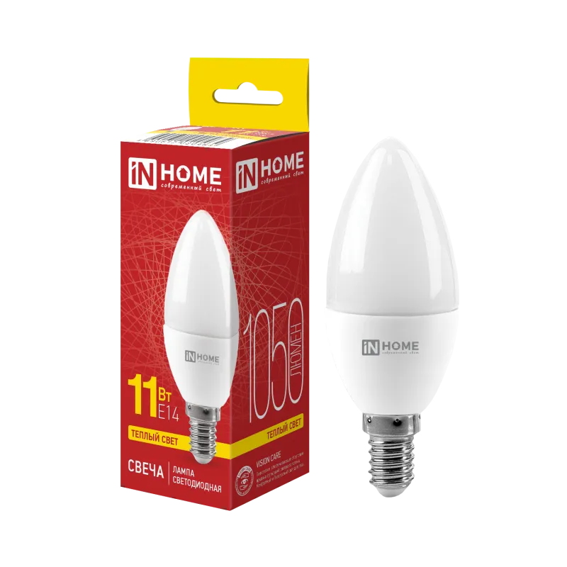 картинка Лампа светодиодная LED-СВЕЧА-VC 11Вт 230В Е14 3000К 1050Лм IN HOME