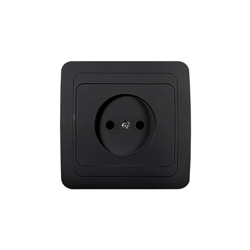 картинка Розетка одинарная CLASSICO черная 2022B IN HOME