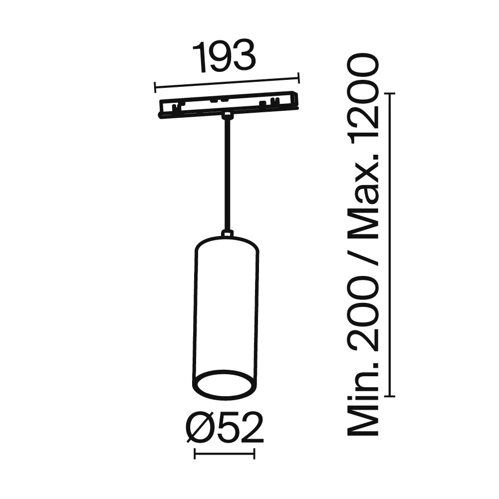 картинка Трековый подвесной светильник Technical TR041-4-12WTW-DD-B