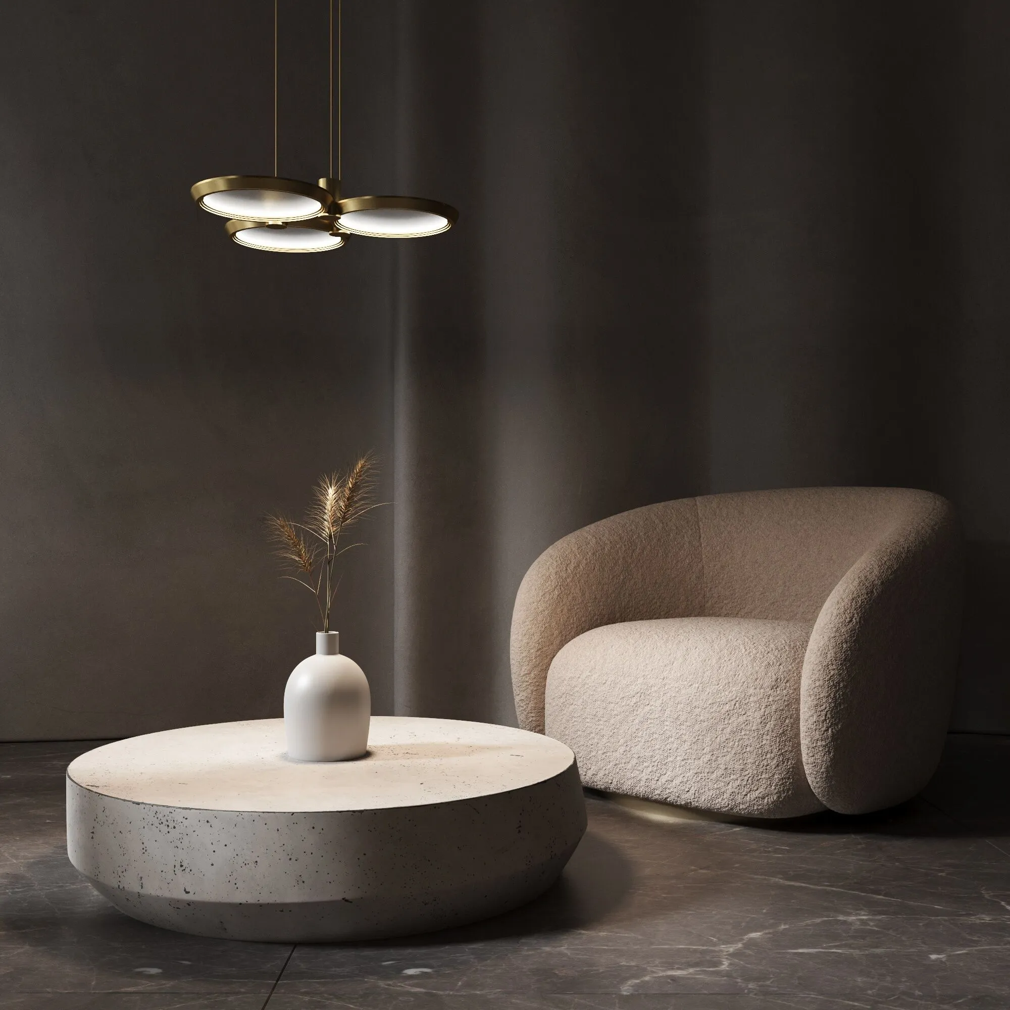 картинка Подвесной светодиодный светильник 90034/3 золото