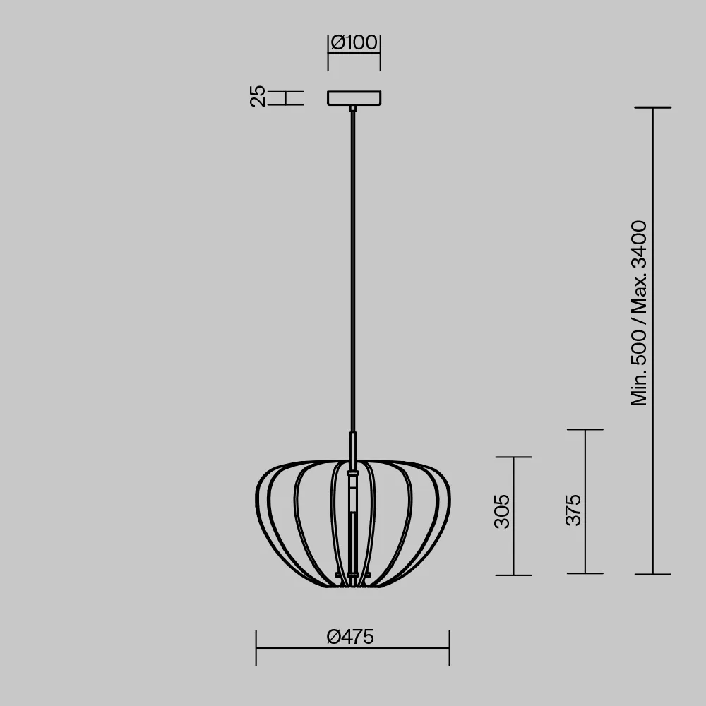картинка Подвесной светильник Maytoni MOD398PL-01S