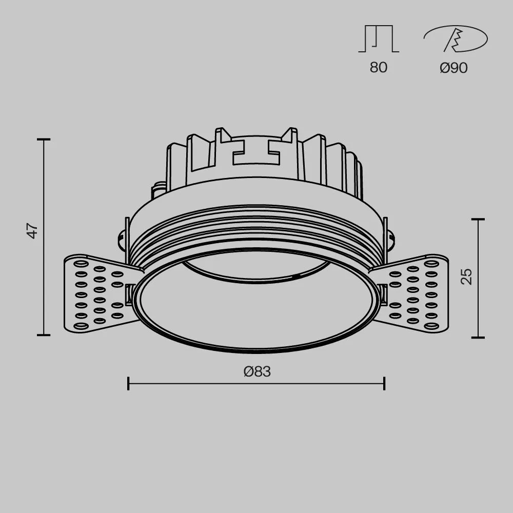 картинка Встраиваемый светильник Technical DL055-8W3-4-6K-TRS-W
