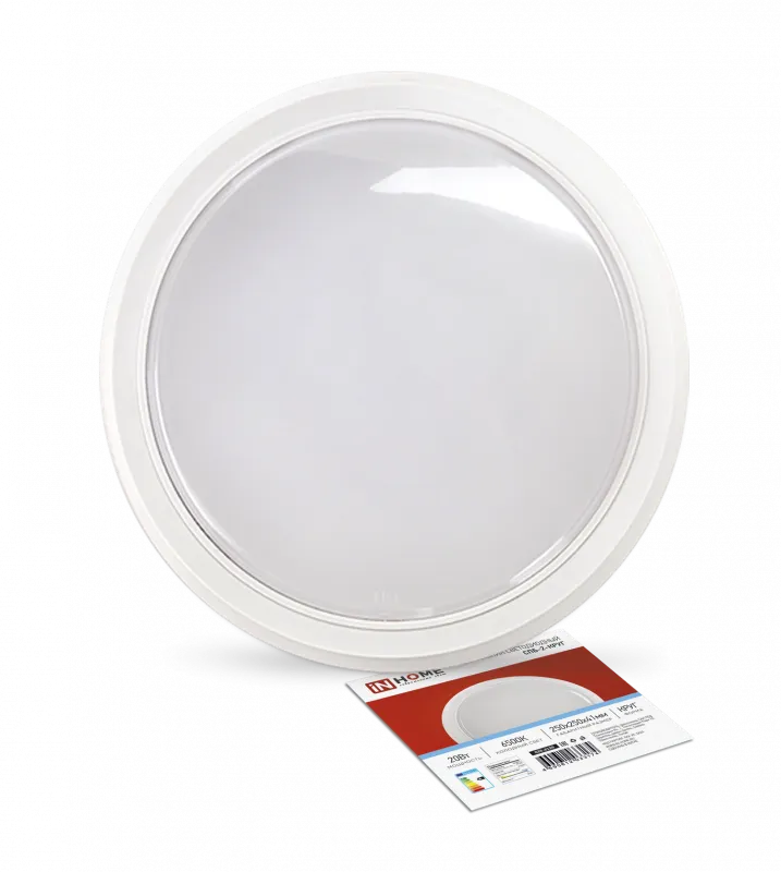 картинка Светильник светодиодный СПБ-2-КРУГ 20Вт 230В 6500К 1400Лм 250мм белый IN HOME