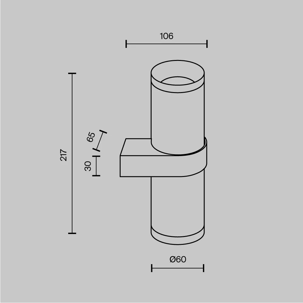 картинка Настенный светильник (бра) Technical C069WL-02B