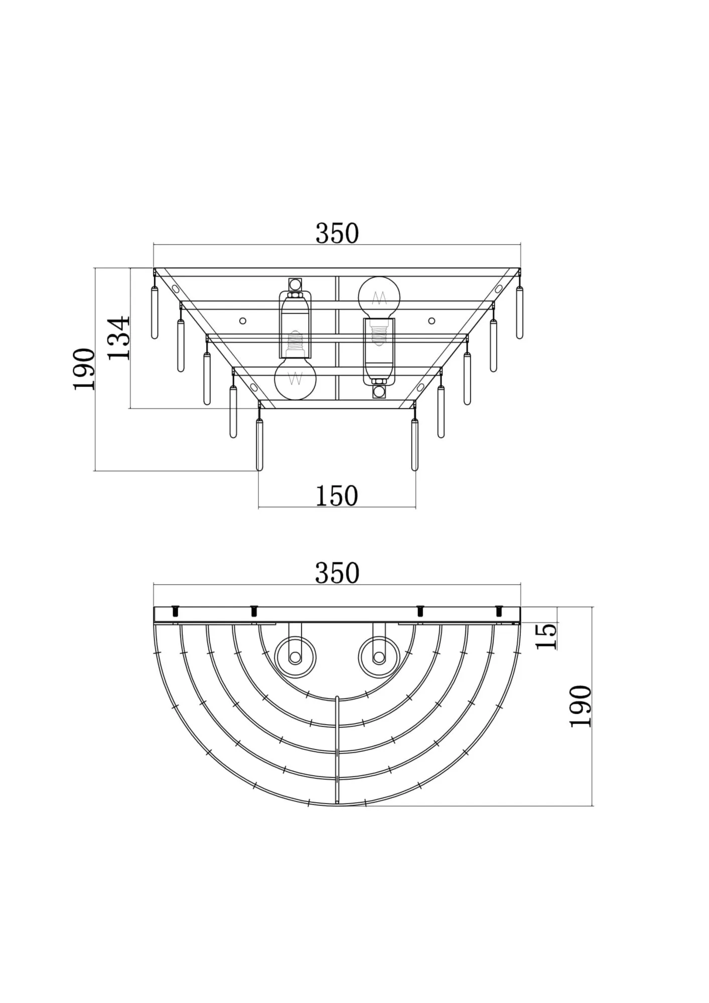 картинка Настенный светильник (бра) Maytoni MOD130WL-02G