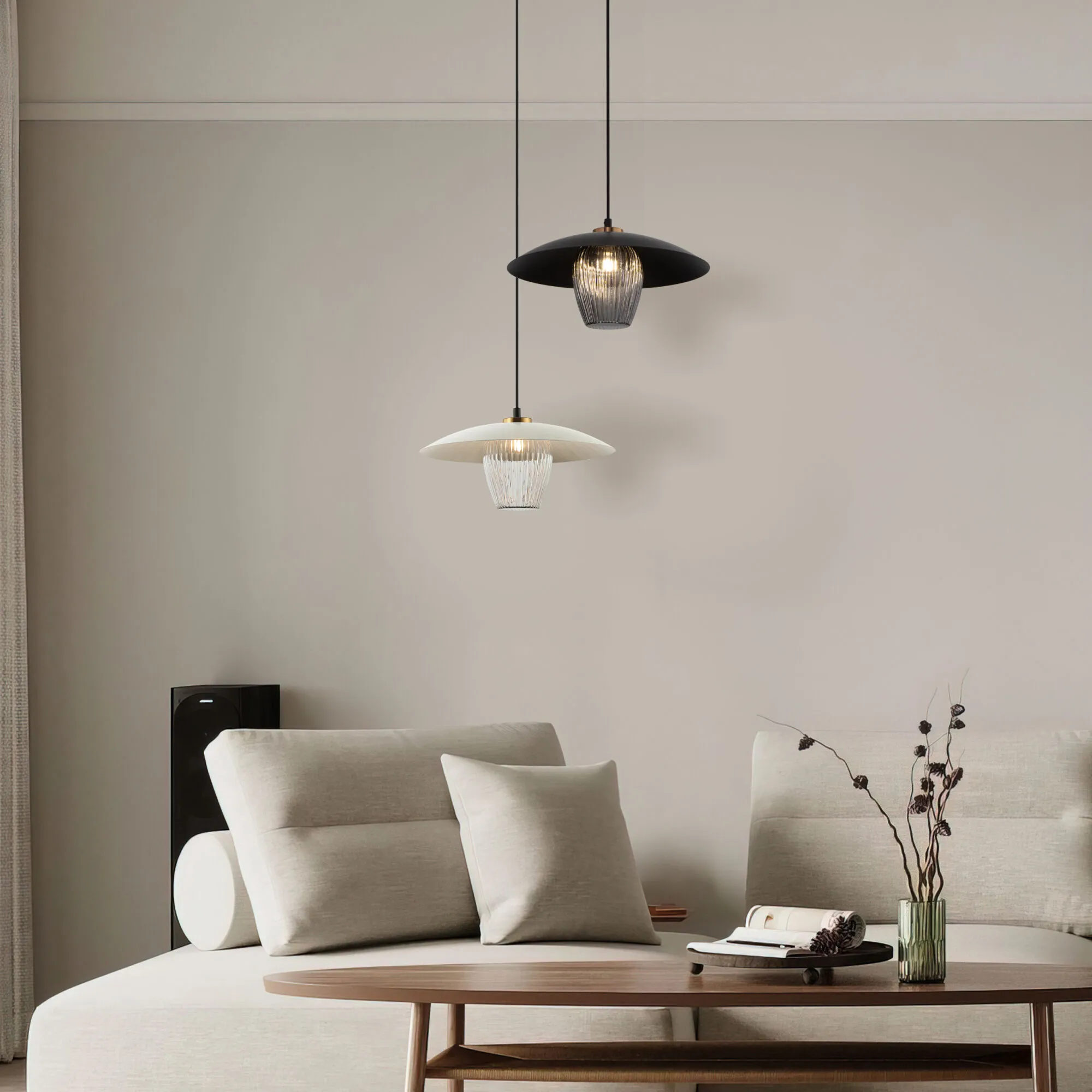 картинка Подвесной светильник 50259/1 черный/дымчатый