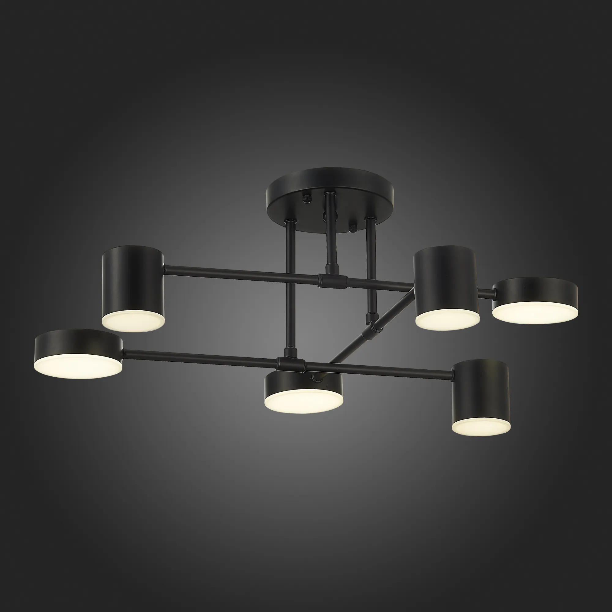 картинка SLE201042-06 Светильник потолочный Черный/Черный LED 6*7W 4000K