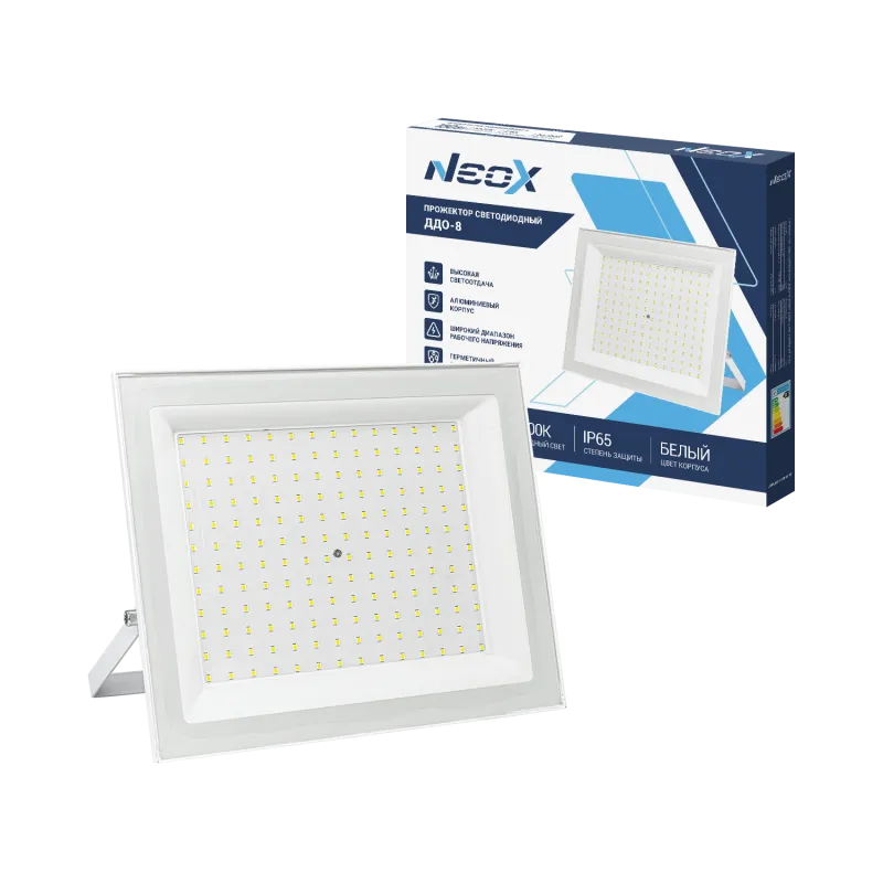 картинка Прожектор светодиодный ДДО-8 150Вт 230В 6500К 15000Лм 100лм/Вт IP65 белый NEOX