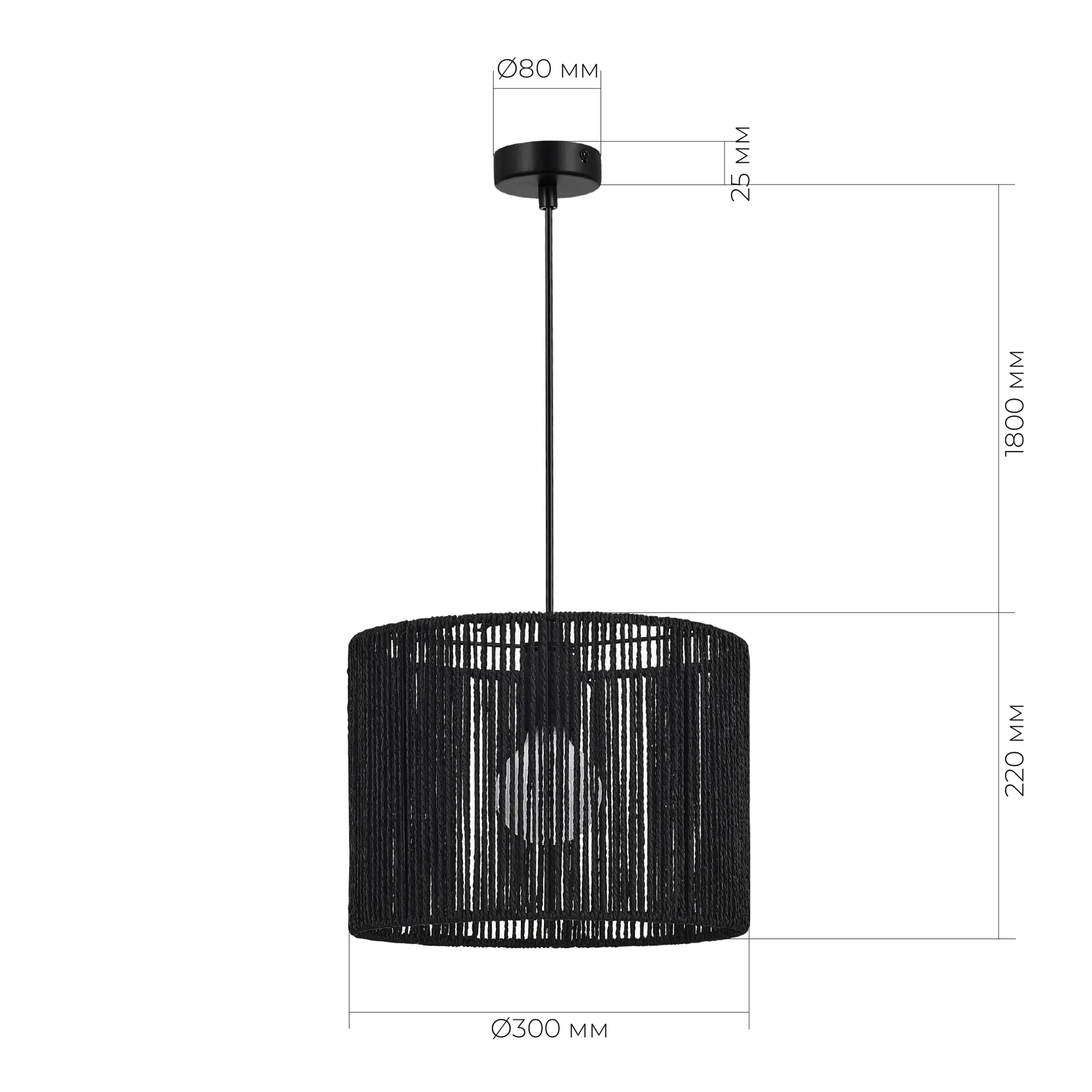 картинка SLE6024-403-01 Светильник подвесной черный/черный E27 1*40W