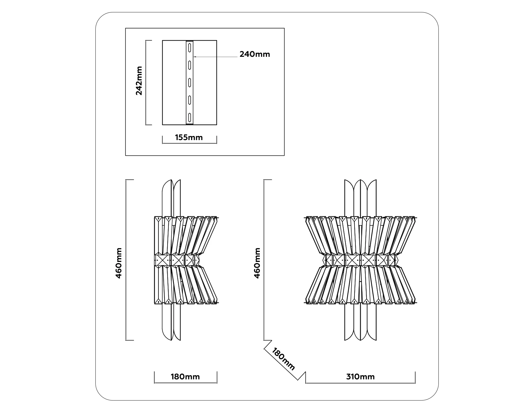картинка Настенный светильник с хрусталем LH41029