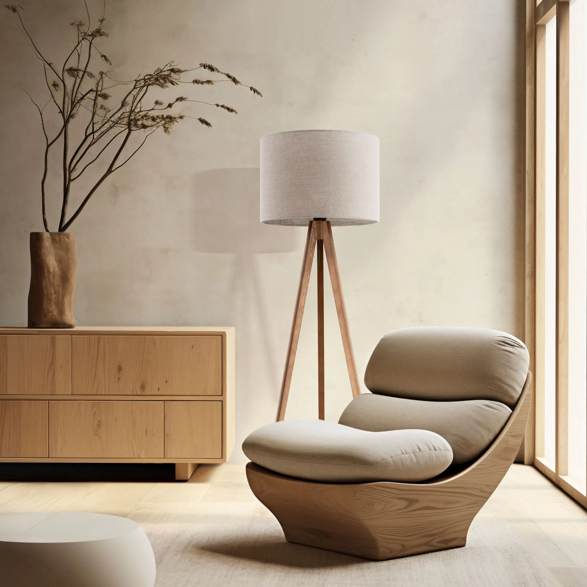 картинка Напольный светильник с тканевым абажуром 16018 Grand