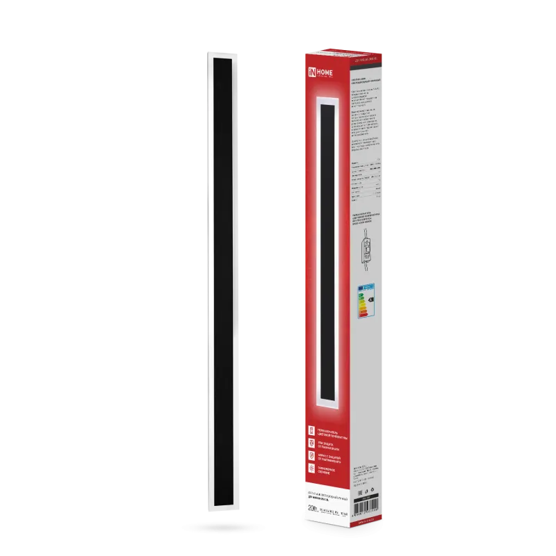 картинка Светильник уличный светодиодный ДБУ MARS60-20AC-ВL 20Вт 3CCT 600x80 IP54 черный IN HOME