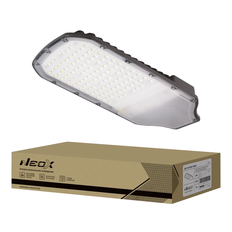 картинка Светильник уличный светодиодный ДКУ-03 50Вт 5000К 5500Лм 110лм/Вт линзованный IP65 NEOX