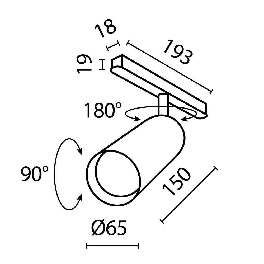 картинка Трековый светильник Technical TR032-2-20W2.7K-M-B
