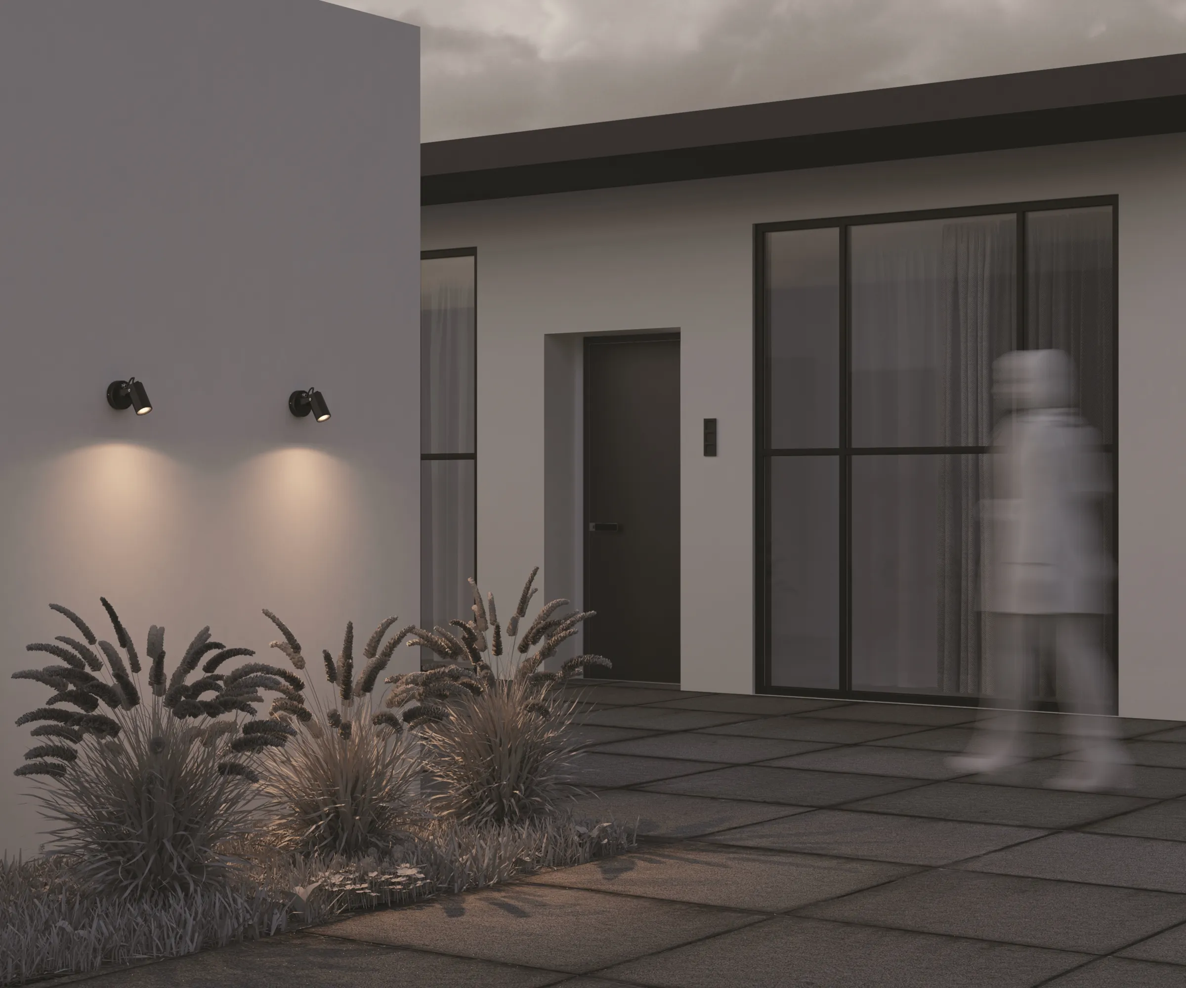 картинка Настенный светильник (бра) Outdoor O025WL-01B