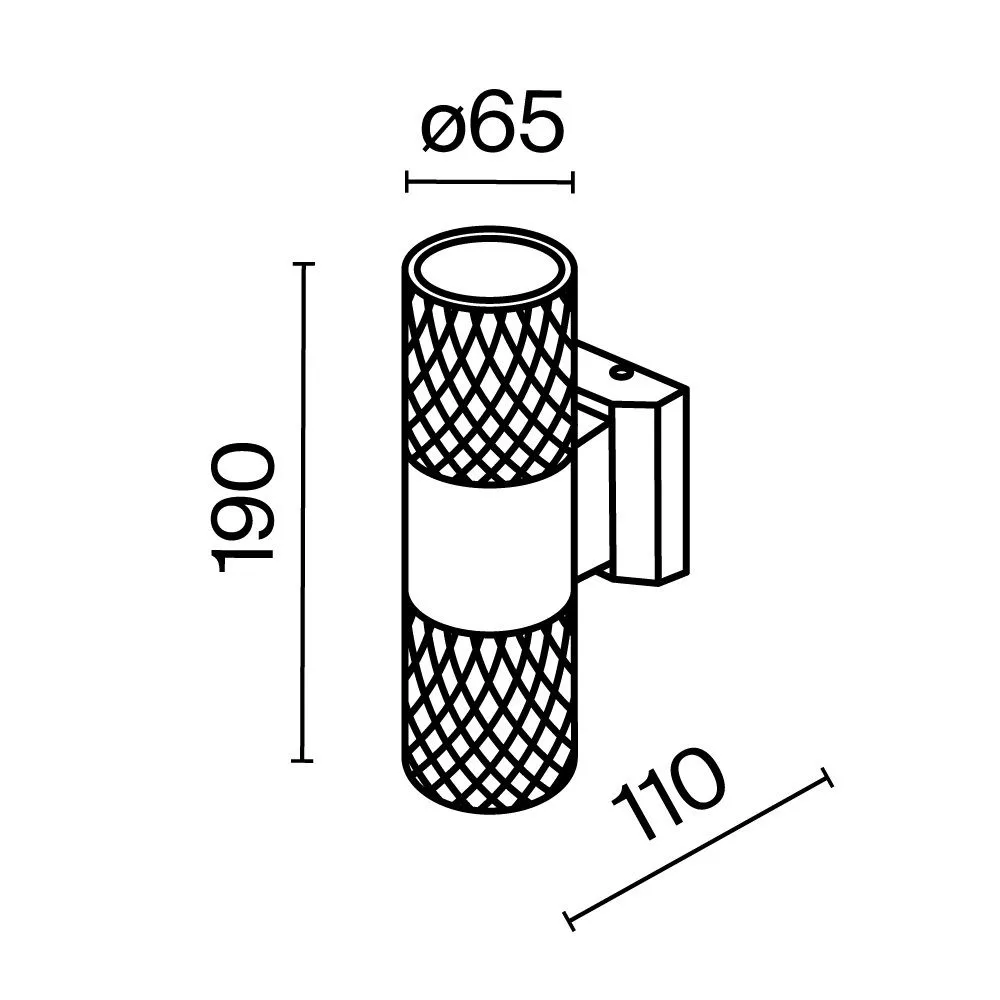 картинка Уличный настенный светильник Outdoor O583WL-02B