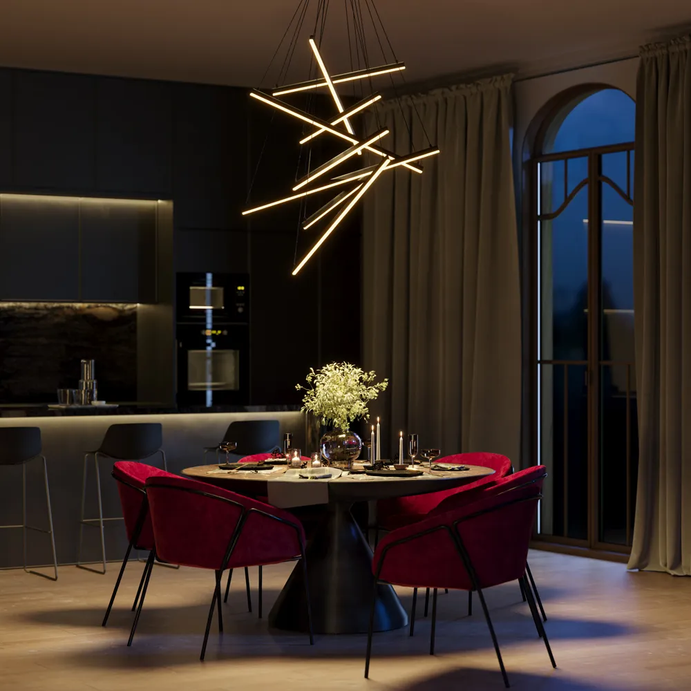 картинка Подвесной светильник Maytoni MOD016PL-L96BK