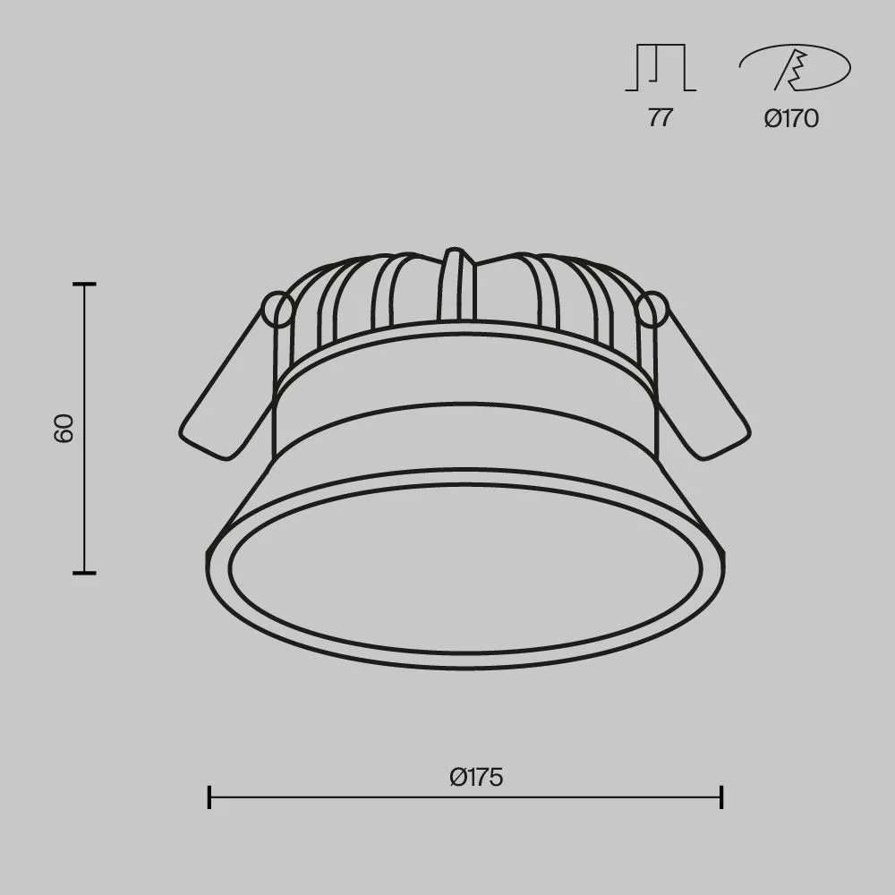 картинка Встраиваемый светильник Technical DL055-24W3-4-6K-W