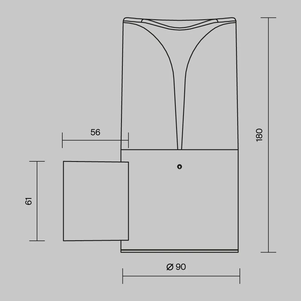картинка Настенный светильник (бра) Outdoor O016WL-01B